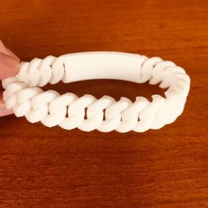 Really Cool Chain Rubber Bracelet White